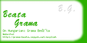 beata grama business card